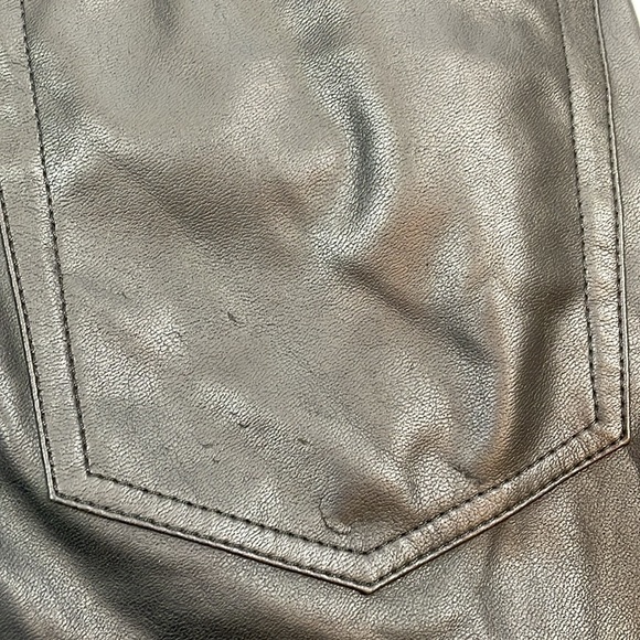 AG Adriano Goldschmied Alexxis Faux Leather Jean Size 24 Super Black Revolve - Picture 14 of 16